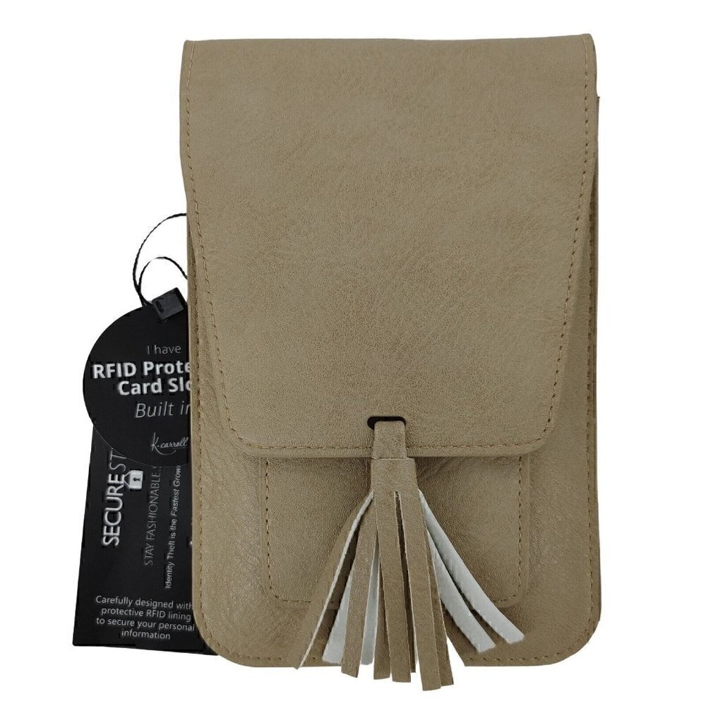 K CARROLL Harper Bone Vegan Leather RFID  Protection Crossbody  Belt Bag NWT